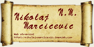 Nikolaj Marčićević vizit kartica